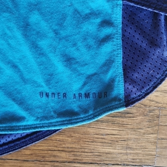Under Armour Blue Hooded Tank Mesh Details Small - Picture 4 of 6